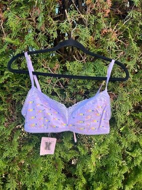 Lavender Savage x Fenty Rainbow Logo Print Bralette
